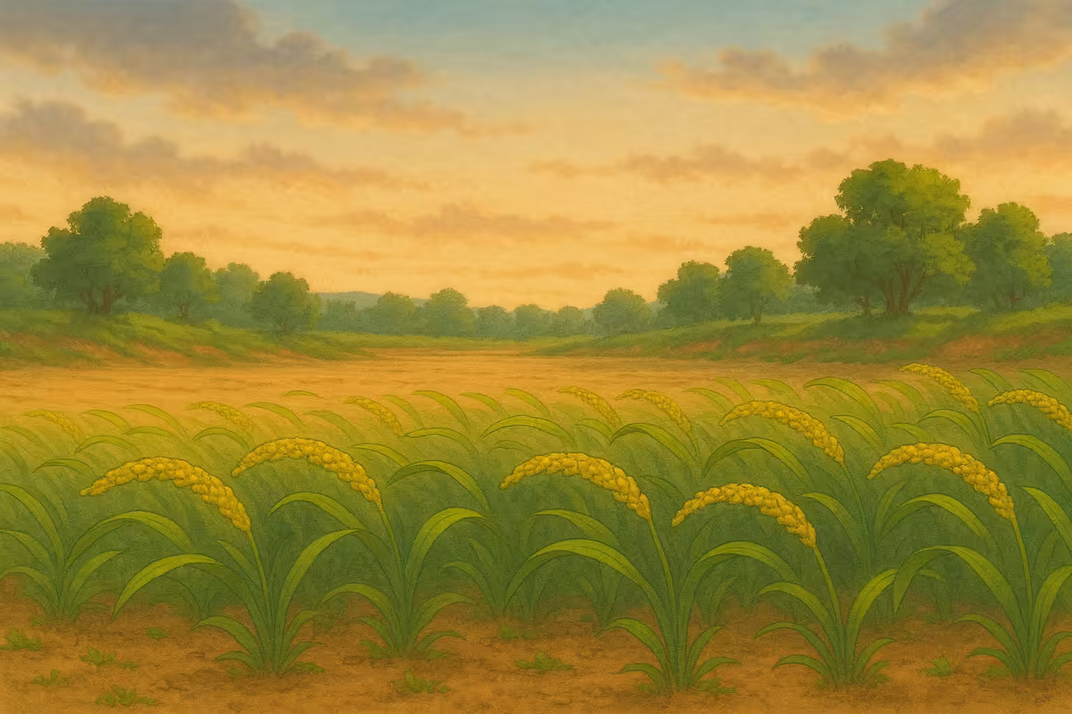 First small harvest of millets was ready